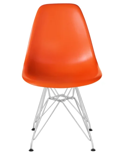 Стул обеденный 638APP-LMZL DSR, цвет сиденья оранжевый (O-02), цвет основания хромированная сталь Dobrin, оранжевый/, ножки/металл/хром, размеры - ****460*535 фото 7