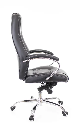 Кресло руководителя Kron M Экокожа Черный EC-366 PU Black Everprof, чёрный/экокожа, ножки//, размеры - 1190*1250***650* фото 2