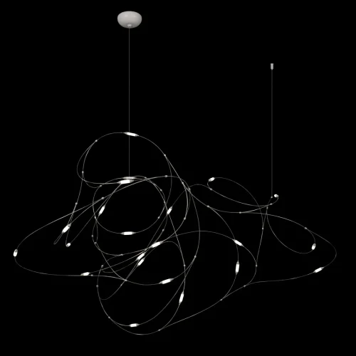 Светильник подвесной LED Flock of Light 10309/21 CR LOFT IT белый на 1 лампу, основание белое в стиле современный минимализм фото 7
