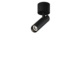 Светильник точечный LED Focus T C141CL-L125-6W4K-B Maytoni чёрный на 1 лампу, основание чёрное в стиле современный хай-тек трубочки
