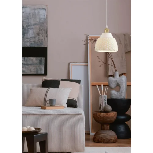 Светильник подвесной Canestra 8350/1B Lumion белый на 1 лампу, основание белое в стиле современный фото 3