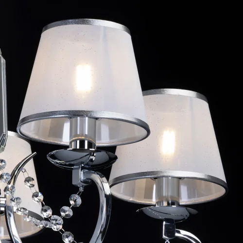 Люстра подвесная Федерика 684013005 MW-Light белая на 5 ламп, основание никель в стиле современный  фото 4