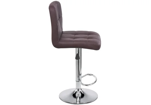 Барный стул Paskal brown 11880 Woodville, коричневый/искусственная кожа, ножки/металл/хром, размеры - *1120***450*470 фото 4