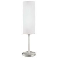 Настольная лампа TROY 3 85981 Eglo белая 1 лампа, основание никель серое металл в стиле современный 