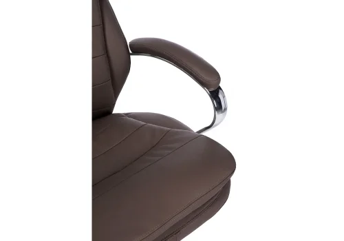 Компьютерное кресло Tomar коричневое 1743 Woodville, коричневый/искусственная кожа, ножки/металл/хром, размеры - *1260***680*680 фото 9