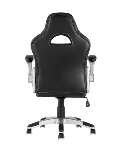 Кресло спортивное TopChairs Genesis, черное УТ000004556 Stool Group, чёрный/экокожа, ножки/металл/хром, размеры - ****625*660 фото 5