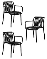 Набор 3 шт Стул обеденный DOBRIN WALTER ARM (черный (B-03)) цвет черный (B-03) Dobrin, /, ножки/пластик/, размеры - *800**** Набор 3 шт Стул обеденный DOBRIN WALTER ARM (черный (B-03)) цвет черный (B-03) Dobrin, /, ножки/пластик/, размеры - *800****