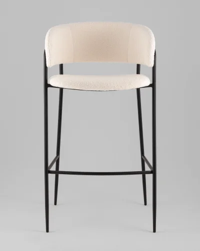 Стул барный Нэлли, белый УТ000039531 Stool Group, белый/ткань тедди, ножки/металл/чёрный, размеры - *1000***515*655 фото 7