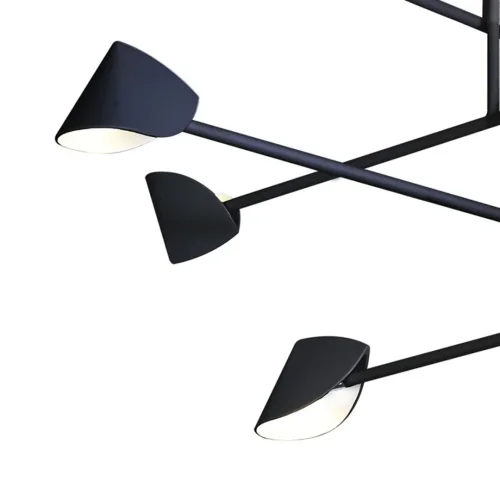 Люстра потолочная LED Capuccina 7578 Mantra чёрная на 1 лампа, основание чёрное в стиле современный хай-тек  фото 3