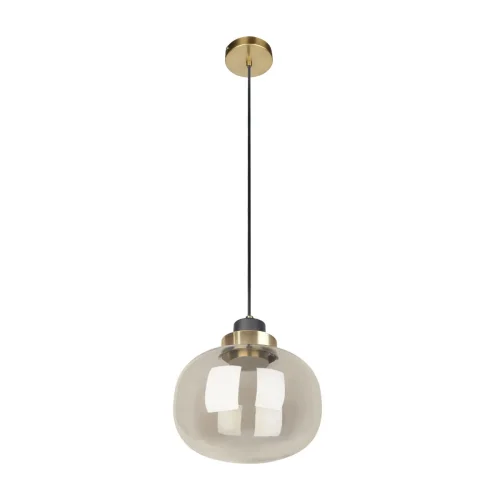 Светильник подвесной LED Bubble 10140B Amber LOFT IT янтарный на 1 лампу, основание золотое в стиле современный выдувное фото 3