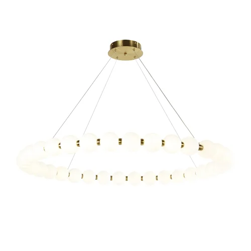 Люстра подвесная LED Gubbare 4014-10P Favourite белая на 1 лампа, основание золотое в стиле современный 