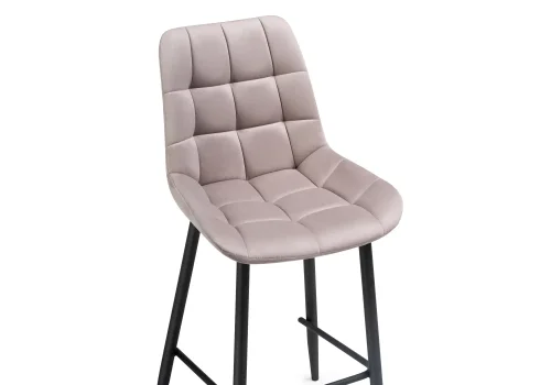 Полубарный стул Алст К латте / черный 502279 Woodville, бежевый/велюр, ножки/металл/чёрный, размеры - ****500*580 фото 5
