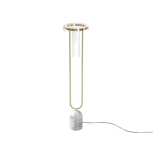 Торшер LED Ikebana MOD463FL-L24BS3K Maytoni прозрачный на 1 лампу, основание латунь в стиле современный 