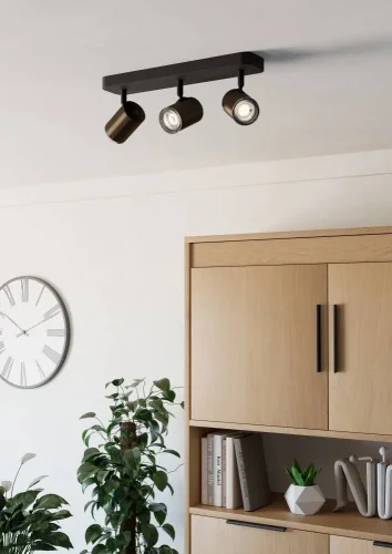 Спот с 3 лампами Consuma 300589 Eglo бронзовый GU10 в стиле современный фото 2 Спот с 3 лампами Consuma 300589 Eglo бронзовый GU10 в стиле современный фото 2