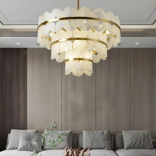 Люстра подвесная IOANNA D100 219577-23 ImperiumLoft белая на 29 ламп, основание латунь в стиле современный фото 11 Люстра подвесная IOANNA D100 219577-23 ImperiumLoft белая на 29 ламп, основание латунь в стиле современный фото 11