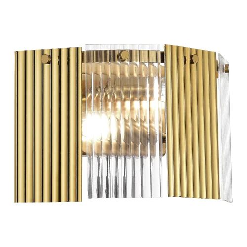 Бра Tresa SLE1123-301-02 Evoluce золотой прозрачный на 2 лампы, основание латунь в стиле современный  фото 3