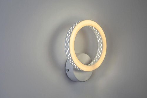 Бра LED 10240/1LED Escada белый на 1 лампа, основание белое в стиле современный кольца фото 2