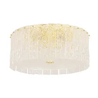 Люстра потолочная OVIEDO PL6 Crystal Lux прозрачная на 6 ламп, основание золотое в стиле классический 