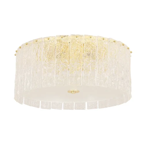 Люстра потолочная OVIEDO PL6 Crystal Lux прозрачная на 6 ламп, основание золотое в стиле классический 