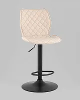 Стул барный Dome, экокожа, светло-серый (набор 2 шт) УТ000039937 Stool Group, серый/экокожа, ножки//чёрный, размеры - ****445*520