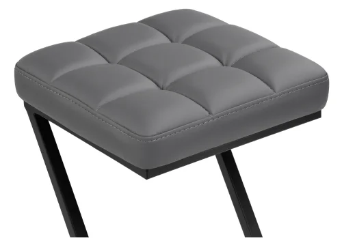 Полубарный стул Амаури темно-серый / черный матовый 507433 Woodville, серый/искусственная кожа, ножки/металл/чёрный, размеры - ****350*360 фото 5