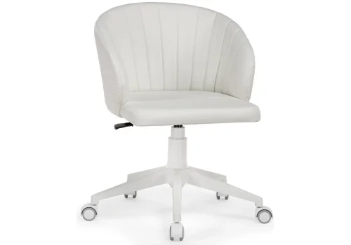 Компьютерное кресло Пард экокожа белый 464224 Woodville, белый/экокожа, ножки/пластик/белый, размеры - *870***590*600