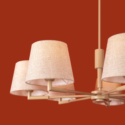 Люстра на штанге Butler FR2057PL-07BG Freya бежевая на 7 ламп, основание бежевое в стиле кантри американский классический фото 9 Люстра на штанге Butler FR2057PL-07BG Freya бежевая на 7 ламп, основание бежевое в стиле кантри американский классический фото 9