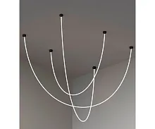 Светильник подвесной LED Венди 08031-3S,19 Kink Light белый 1 лампа, основание чёрное в стиле минимализм хай-тек современный 