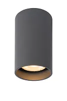 Светильник накладной Delto 09915/06/36 Lucide серый 1 лампа, основание серое в стиле современный круглый