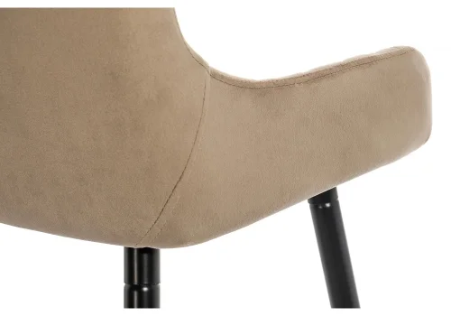 Барный стул Mint темно-бежевый 11536 Woodville, бежевый/велюр, ножки/металл/чёрный, размеры - ****450*490 фото 6