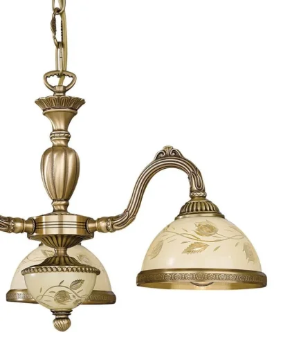 Люстра подвесная  L 6208/3 Reccagni Angelo жёлтая на 3 лампы, основание античное бронза в стиле классический  фото 2