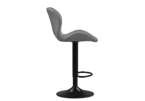 Барный стул Trio light gray / black 15730 Woodville, серый/экокожа, ножки/металл/чёрный, размеры - *1060***480*520 фото 3