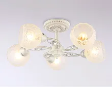 Люстра потолочная TR3062 Ambrella light белая на 5 ламп, основание белое в стиле классический 