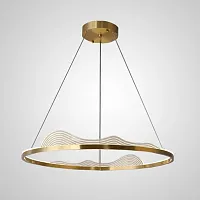 Люстра подвесная HANNA A D100 1R 201091-23 ImperiumLoft прозрачная на 1 лампу, основание золотое в стиле современный 