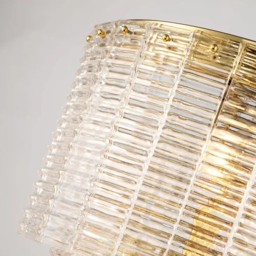 Люстра подвесная Prestige 2974-8P Favourite прозрачная на 8 ламп, основание золотое в стиле современный каскад фото 4