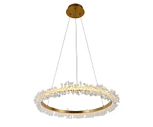 Люстра подвесная LED Лаура 08243,36A Kink Light прозрачная на 1 лампа, основание латунь в стиле современный кольца