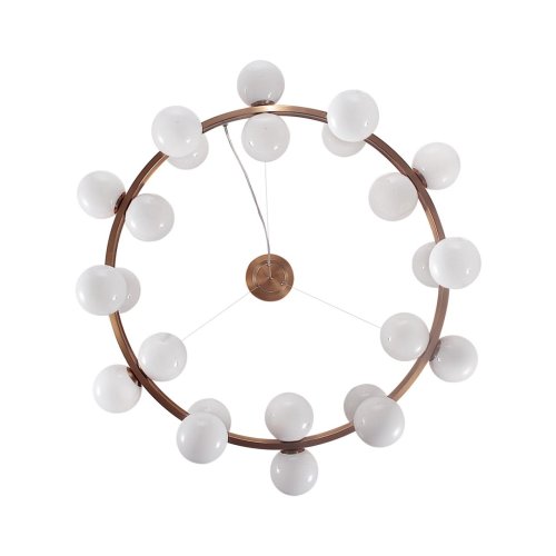 Люстра подвесная Magia 7109/24 Odeon Light белая на 24 лампы, основание бронзовое в стиле современный классический шар фото 5