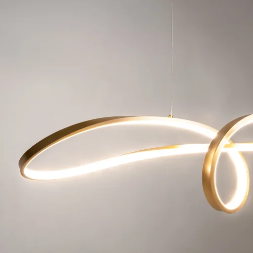 Светильник подвесной LED Curve MOD156PL-L52G4K Maytoni золотой на 1 лампу, основание золотое в стиле хай-тек минимализм фото 3