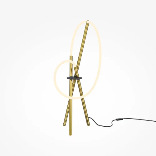 Настольная лампа LED MOD369TL-L15BS3K Crochet Maytoni белая на 1 лампу, основание латунь металл в стиле хай-тек современный гибкий неон фото 3