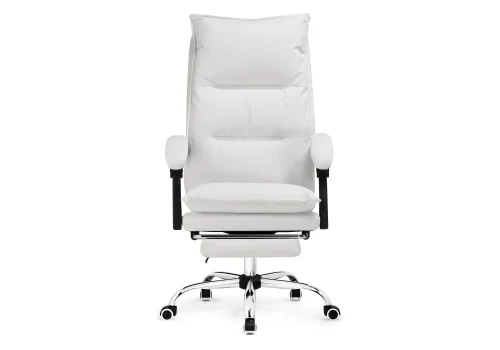 Компьютерное кресло Fantom white 15572 Woodville, белый/экокожа, ножки/металл/хром, размеры - *1240***610* фото 3