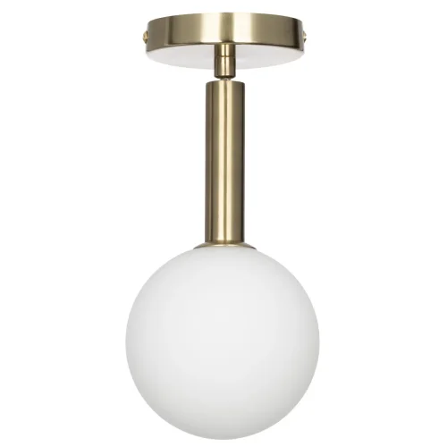 Светильник подвесной Рунд CL205110N Citilux белый 1 лампа, основание бронзовое в стиле современный молекула шар фото 3
