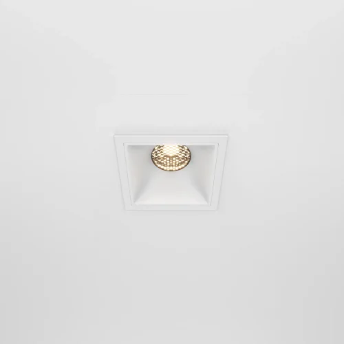Светильник точечный Alfa LED DL043-01-10W3K-D-SQ-W Maytoni белый на 1 лампу, основание белое в стиле современный фото 9