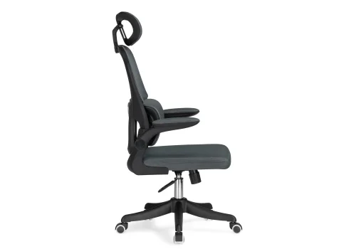 Компьютерное кресло Sprut dark gray 15622 Woodville, серый/сетка, ножки/пластик/чёрный, размеры - *1270***640*670 фото 4