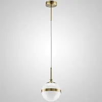 Светильник подвесной GIRA ONE L1 Bronze 208550-23 ImperiumLoft белый 1 лампа, основание бронзовое в стиле современный 