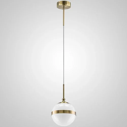 Светильник подвесной GIRA ONE L3 Bronze 208551-23 ImperiumLoft белый 3 лампы, основание бронзовое в стиле современный  фото 4