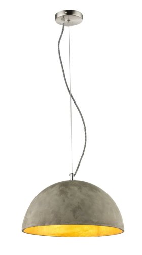 Светильник подвесной лофт JEBEL 15248 Globo серый 1 лампа, основание никель в стиле лофт 