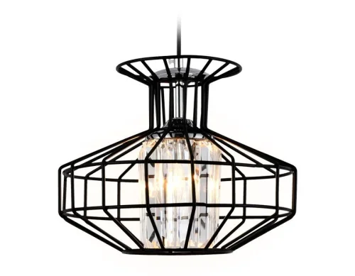 Светильник подвесной TR5850 Ambrella light чёрный прозрачный 1 лампа, основание чёрное в стиле лофт современный  фото 2