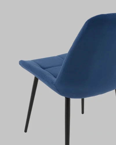 Стул Флекс N велюр синий УТ000041302 Stool Group, синий/велюр, ножки/металл/чёрный, размеры - *830**** фото 7