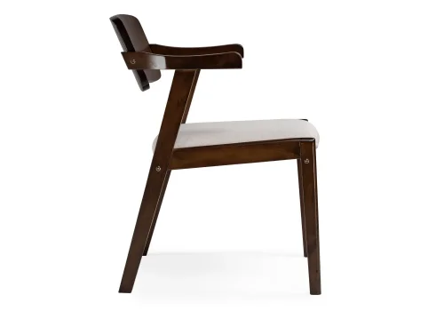 Деревянный стул Velma dirty oak / light beige 15524 Woodville, бежевый/ткань, ножки/массив гевеи/коричневый, размеры - ****510*550 фото 4