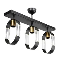 Светильник потолочный Matilda TL1643H-03BK Toplight чёрный на 3 лампы, основание чёрное в стиле лофт 